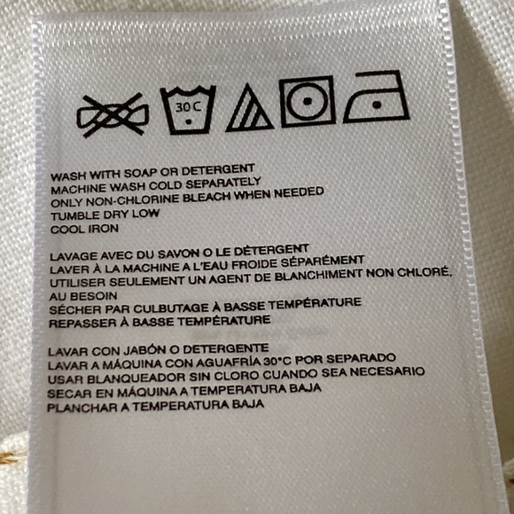 Vtg 90’s Foxy jeans wide legs, pull up, drawstring! Linen /cotton blend! Size S - Picture 11 of 12